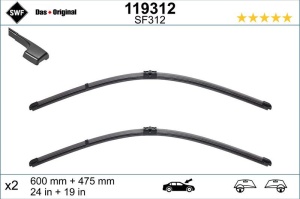 Set lamela stergator SWF Wiper FB OE LHD 600/475 mm