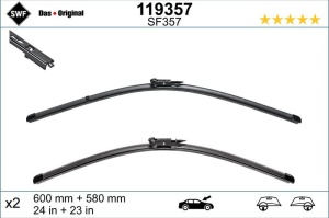 Set lamela stergator SWF Wiper FB OE LHD 600/580 mm