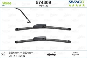 Set lamela stergator Valeo Silencio FlatBlade OE 650/550 mm