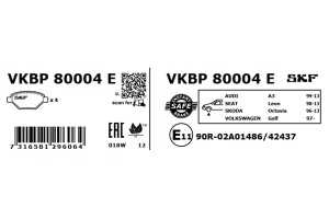 Set plăcuțe de frână SKF VKBP 80004 E echivalenta GDB1386 - Img 5