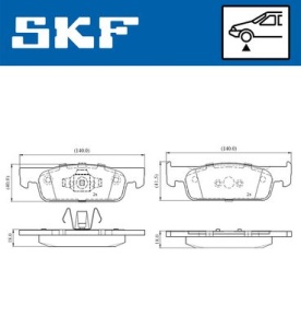 Set placute frana disc SKF VKBP 80019 Sandero 2 / Logan 2 / Logan MCV 2 - Img 4