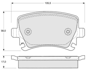 Set Placute Frana Spate Mtr Audi A4 B6 2000-2005 MT448 - Img 2