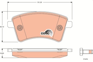 TRW COTEC GDB1785 Plăcuțe de frână - Img 4