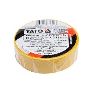 Banda izolatoare galbena 19mm x 20 m Yato YT-81654 - Img 2