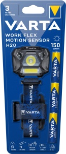 Lanterna LED Varta Work Flex MotionSensor H20, 1 LED XG2 4.8W, 1 LED COB 3W, 150 lm, 3xAAA, IP54