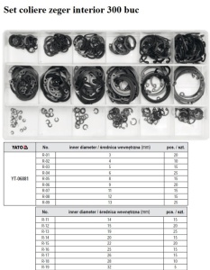 Set coliere zeger interior 300 buc