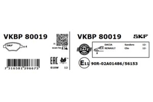 Set placute frana disc SKF VKBP 80019 Sandero 2 / Logan 2 / Logan MCV 2 - Img 5