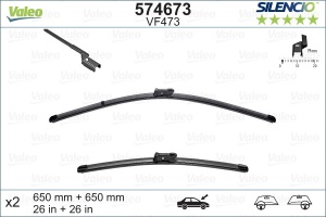 Set stergator Valeo Silencio Flat