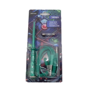 Tester pt tensiune 6-24V, mediu, tip surubelnita, carcasa verde
