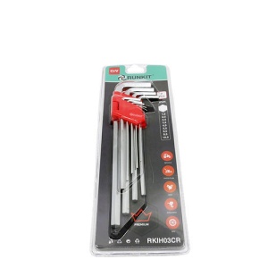 Trusa chei imbus hexagonale CrV (mare) RUNKIT 9 piese