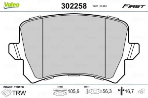 VALEO 302258 Placute de frana - Img 2