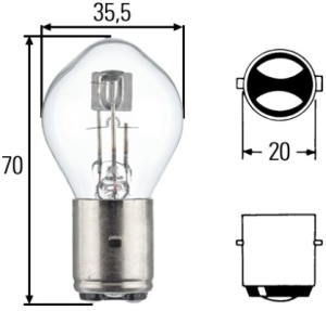 Bec Hella S2 12V 35/35W BA20d