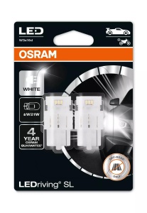 Bec Osram LEDriving SL W21W Alb | 12V - W3x16d - Set 2 buc (Off-Road)