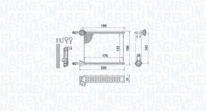 MAGNETI MARELLI 350218459000 Schimbator caldura ( calorifer ), incalzire habitaclu