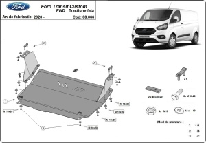 Scut metalic motor FORD Transit Custom