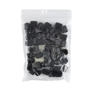 Set 50 buc Capace negre din plastic pentru ventil