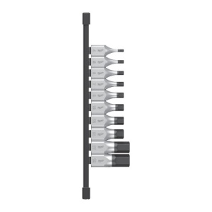 Set chei tubulare cu bit Hex cu patrat 1/2", sistem metric, 10buc