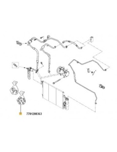 Set garnituri conducte clima Logan, Sandero, Dokker, Clio, Captur, Renault 7701208363 - Img 2