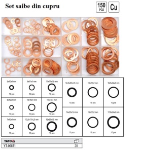 Set saibe din cupru 150 piese