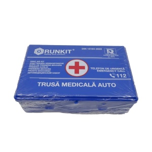 Trusa medicala auto DIN13164 albastra RUNKIT