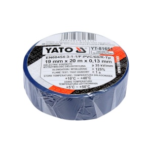 Banda izolatoare albastra 19 mm x 20 m Yato YT-81651 - Img 2