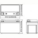 Baterie moto sigilata 12V 9Ah, Yucell YS12-9-BS, cod YUASA echivalent YTX9-BS - Img 2