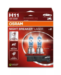 Bec Osram Night Breaker Laser Next Generation H11 12V 55W PGJ19-2 Set 2 buc