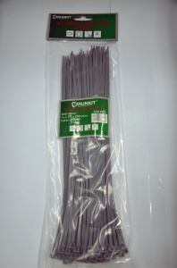 Colier plastic 4.8x380 Gri 100 buc