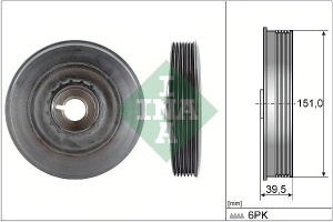INA 544 0090 10 Fulie curea, arbore cotit - Img 4
