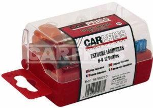Kit rezerva becuri Carpriss H4 12V 60/55W P43t