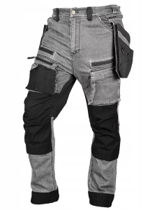 Pantaloni de lucru NEO Tools, atelier, gri, material denim L