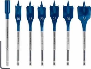 Set de burghie plate EXPERT Self Cut Speed, 16/18/20/22/25/32 mm, 7 buc.