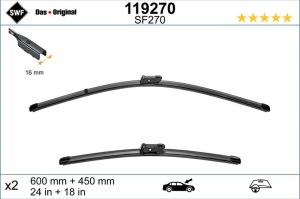Set lamela stergator SWF Wiper FB OE LHD 600/450 mm