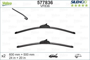 Set lamela stergator Valeo Silencio FlatBlade OE 600/500 mm