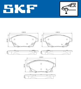 SKF VKBP 80057 A Plăcuțe de frână echivalenta GDB1847 - Img 5