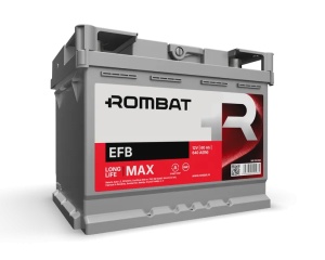 Acumulator auto Rombat EFB 60Ah, 640A, Start - Stop