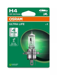 Bec Osram Ultra Life H4 60/55W 12V P43t
