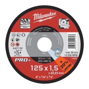 Disc abraziv pentru debitat inox, 125x1.5x22.22