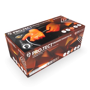 Manusi nitril PROTECT Orange Diamond HD L ● 100 buc