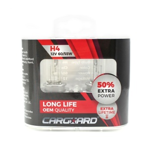Set de 2 becuri Halogen H4, 55W, +50% Intensitate