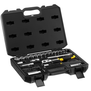 Set de clicheți cu 72 de dinți și chei tubulare STANLEY® 3/8 in., cu accesorii, 45 buc.