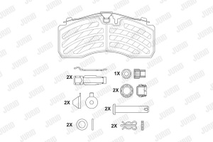 Set placute frana spate Jurid