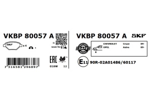 SKF VKBP 80057 A Plăcuțe de frână echivalenta GDB1847 - Img 6