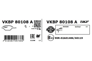 SKF VKBP 80108 A Placute de frana echivalenta GDB3648 - Img 3