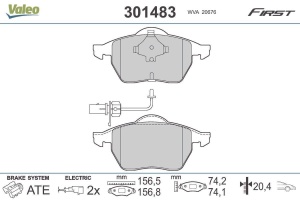 VALEO 301483 Plăcuțe de frână echivalenta GDB1659 - Img 4