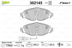 VALEO 302145 Plăcuțe de frână - Img 4