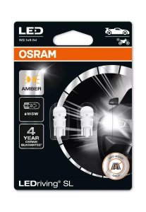 Bec Osram LEDriving SL W5W Galben | 12V - W2.1x9.5d - Set 2 buc (Off-Road)