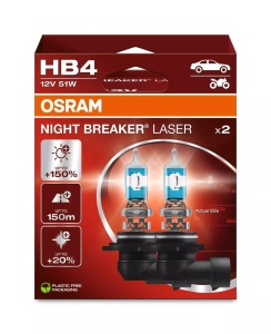 Bec Osram Night Breaker Laser Next Generation HB4 12V 51W P22d Set 2 buc