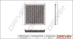 Filtru de aer Dr!ve+ DP1110.10.0211 35 mm, 250 mm, 256 mm, echivalenta C 26 106