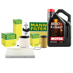 Pachet Revizie Ulei MOTUL + Filtre Mann pentru Audi A4/A5 B9 2.0TDI 190cp